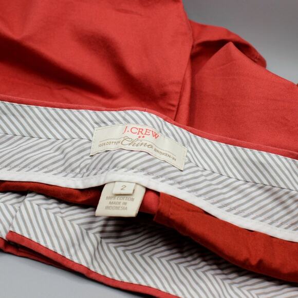 J. Crew Broken In Chino Shorts Coral Size 2 - Picture 6 of 7